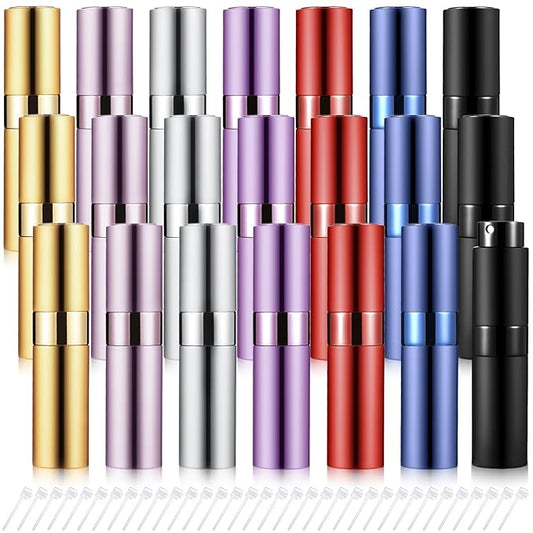 Tessco for you 21 Pcs 8ml Travel Refillable Perfume Bottles Mini Cologne Perfume Spray Bottle Empty Pocket for Travel and Outgoing Pocket Cologne Sprayer