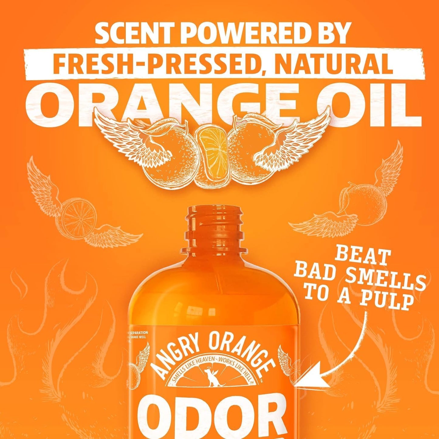 Angry Orange Pet Odor Eliminator & Stain Remover – Natural Citrus Cleaner for Dog & Cat Urine (24 oz) | Fixory911