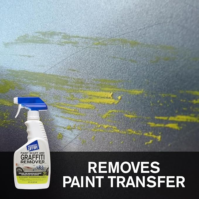 Motsenbocker’s Lift Off 45406-4PK 16-Ounce Paint Scuff and Graffiti Remover Easily Removes Paint Scuffs, Spray Paint, Acrylic from Multiple Surfaces Vehicles, Brick, Boats, Concrete, Pack of 4 , white