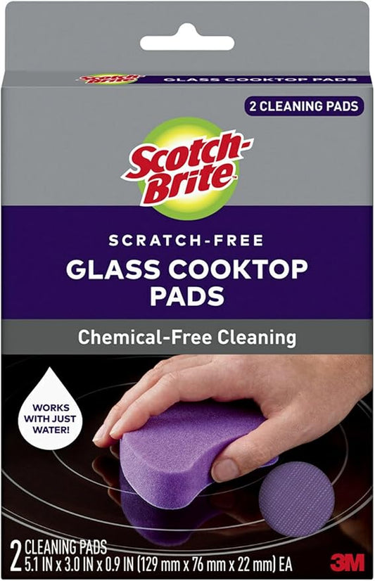 Scotch-Brite™ Glass Cooktop Pads , 5.1INx3.0 IN x0.9 IN , ( 129mm x 76mmx 22mm) EA