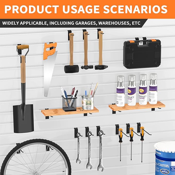 6”Slatwall Hooks,Black Slat Wall Display Hook, 25 PCS Slat Wall Panel Accessory Hooks
