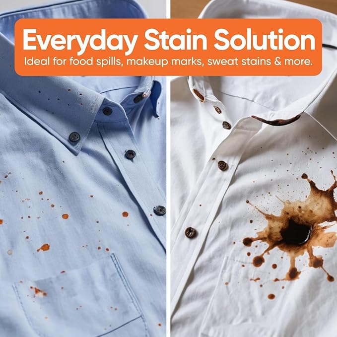 Pre-Wash Stain Remover Spray with Brush, Colered Cloth Detergent, Garment Cleaning Stain Cleaner, 2 Pack
