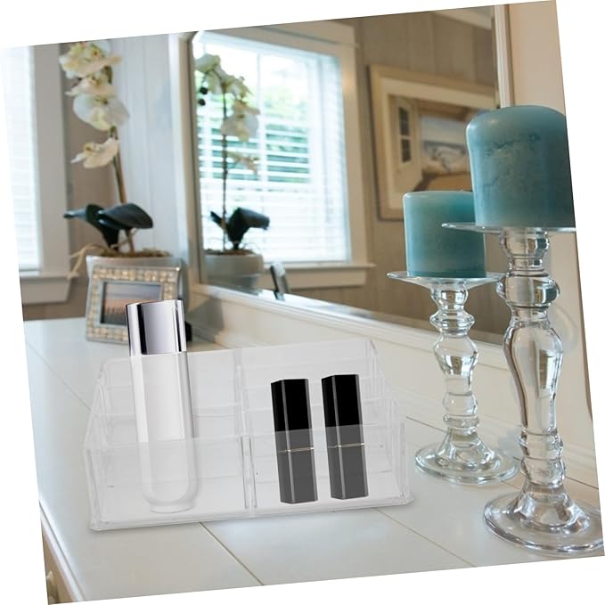 Cabilock 2pcs Acrylic Makeup Storage Box Small Organizer for Cosmetics Countertop Makeup Rack