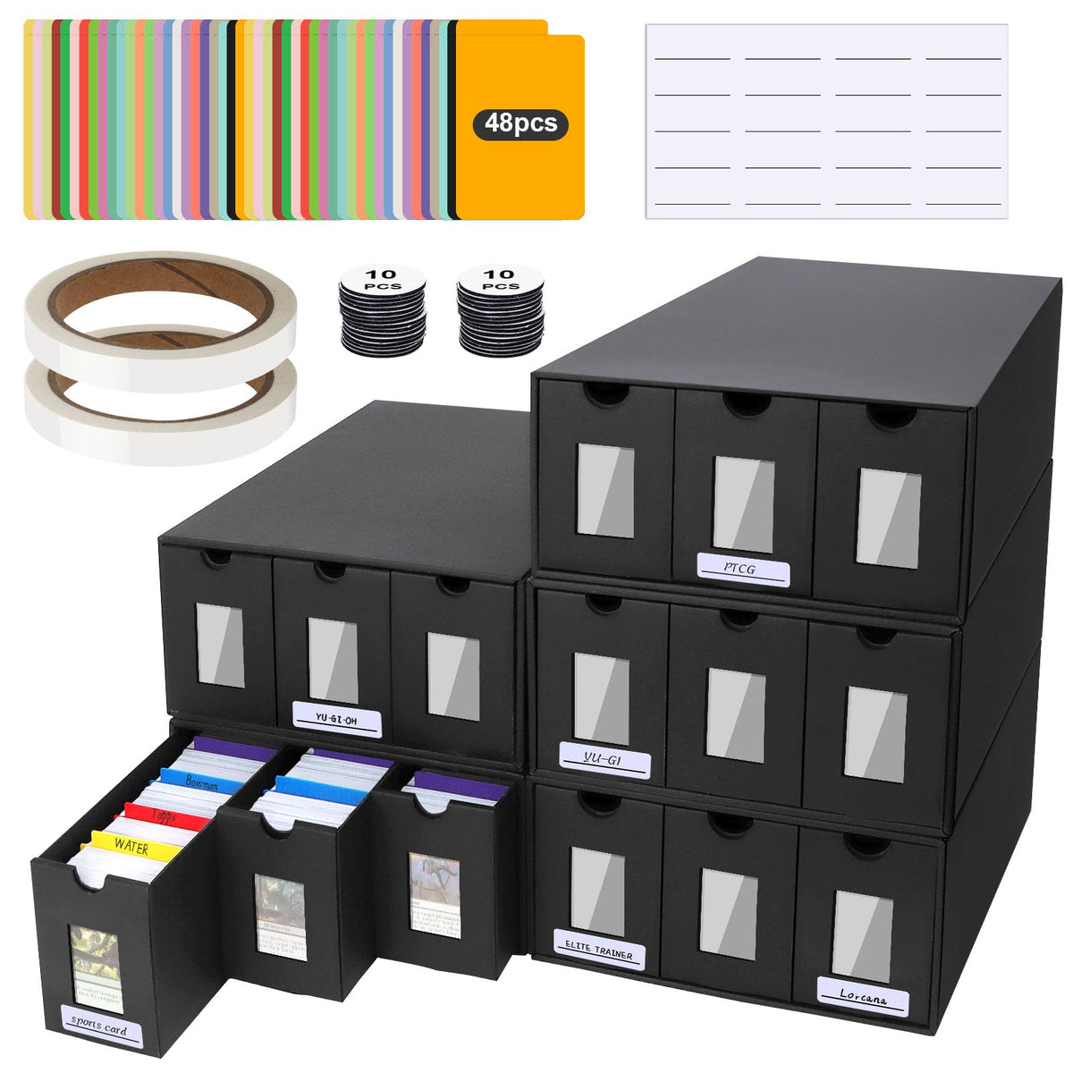 Trading Card Storage Box, 15000+ Cards Deck Box for MTG Commander - Image 1