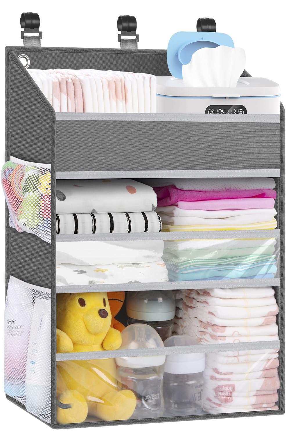 Hanging Diaper Caddy Organizer Crib Organizer–Spacious - Image 1