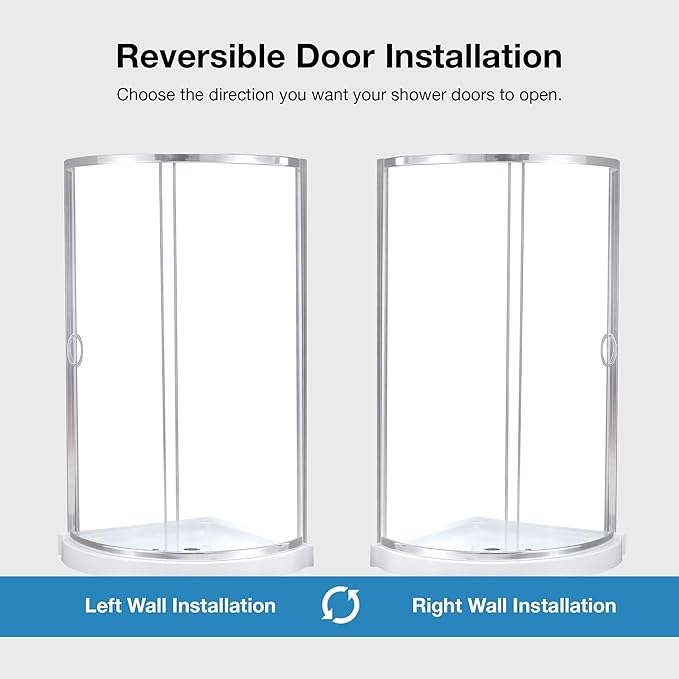 OVE Decors Breeze 38 in. Corner Shower, With Included Base, Clear Glass and Chrome Finish