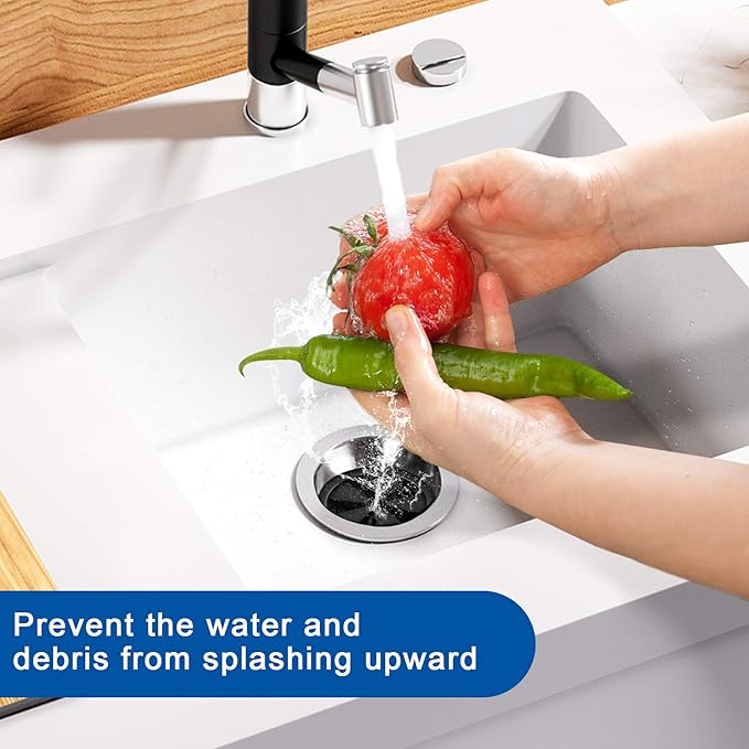 2PCS Garbage Disposal Splash Guard Collar Sink Baffle, Food Waste Disposer Parts Accessories, 3-3/8 Inch Multi-Function Drain Plugs for Garbagal Disposals by CLEESINK