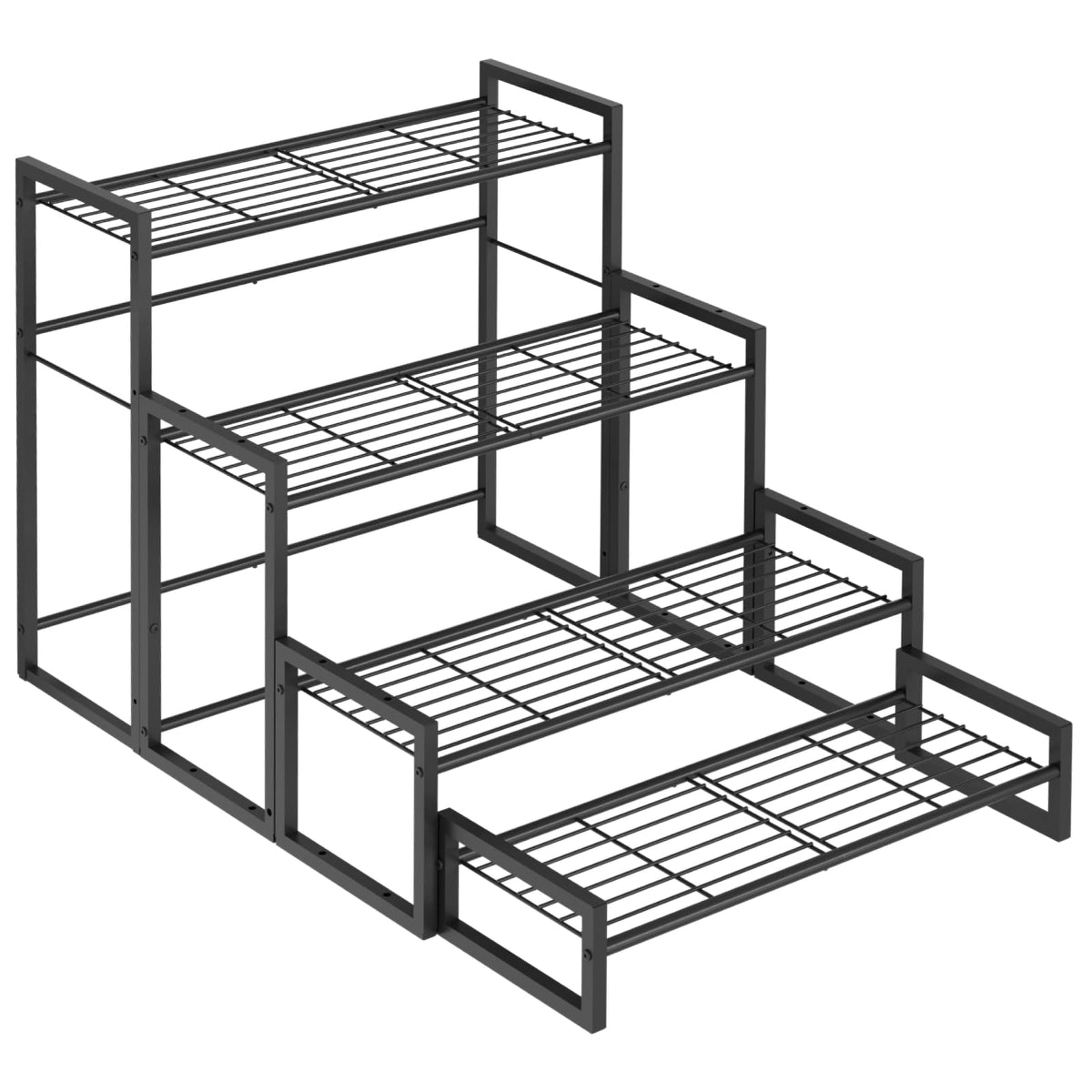 VyGrow Plant Stand, 4 Tier Widened Stackable Tiered Plant Stand - Image 1