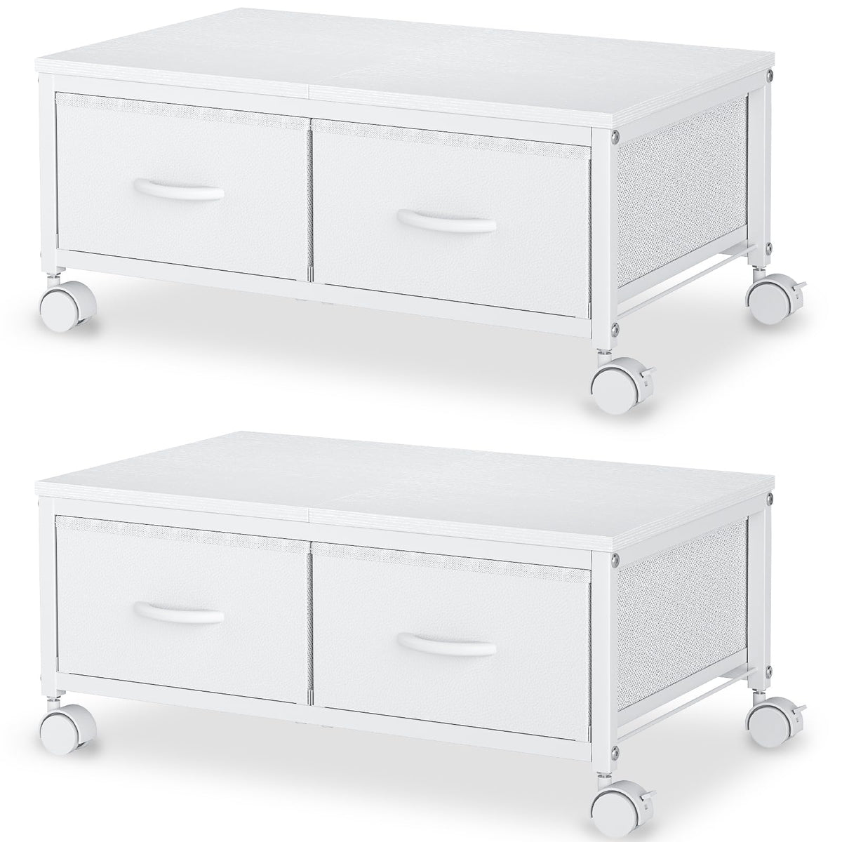 2 Pack Under Bed Storage with Wheels, UnderBed Storage - Image 1