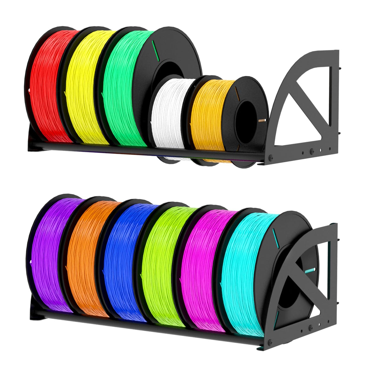 Demao 3D Printer Filament Rack, 2 Pack Wall-Mounted - Image 1