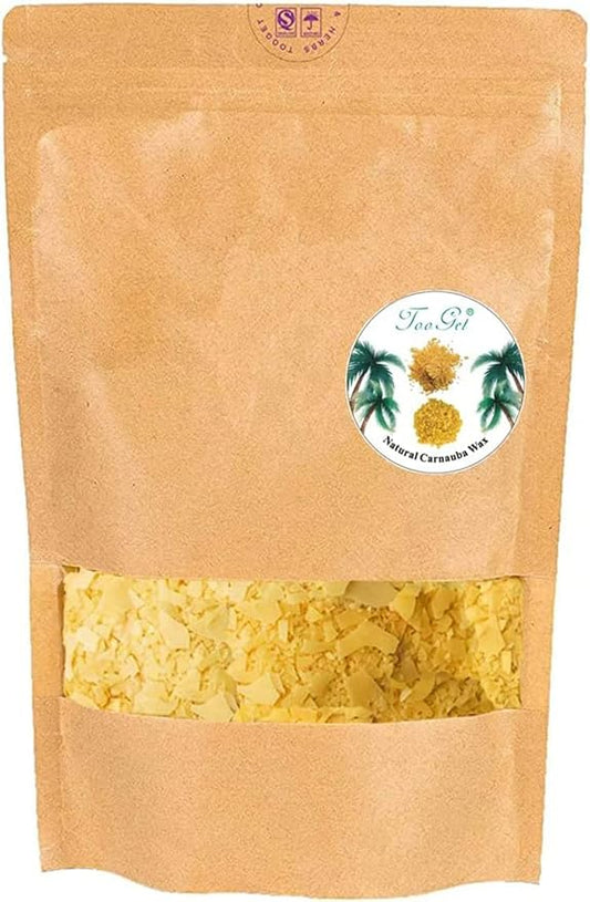 TooGet Carnauba Wax Flakes, Natural Multipurpose Wax Bulk for Craft DIY, Candle Making, Wood Polishing - 8 OZ