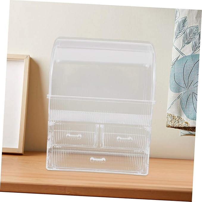 Extra Large Acrylic Makeup Organizer Box with Drawers Stylish Desktop Storage for Cosmetics Jewelry Accessories Transparent Design for Easy Access and Tidy Spaces
