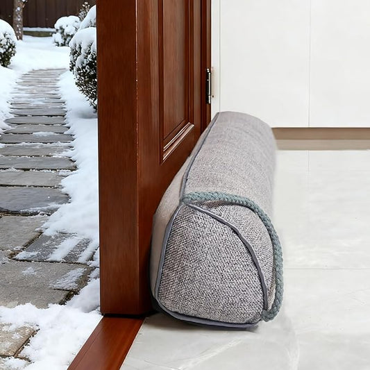 30 Inch Under Door Draft Stopper, Blocks Hot Cold Air Wind from Door and Window Bottom,Weather Seal, Reduce Noise Light,Triangular, Gray