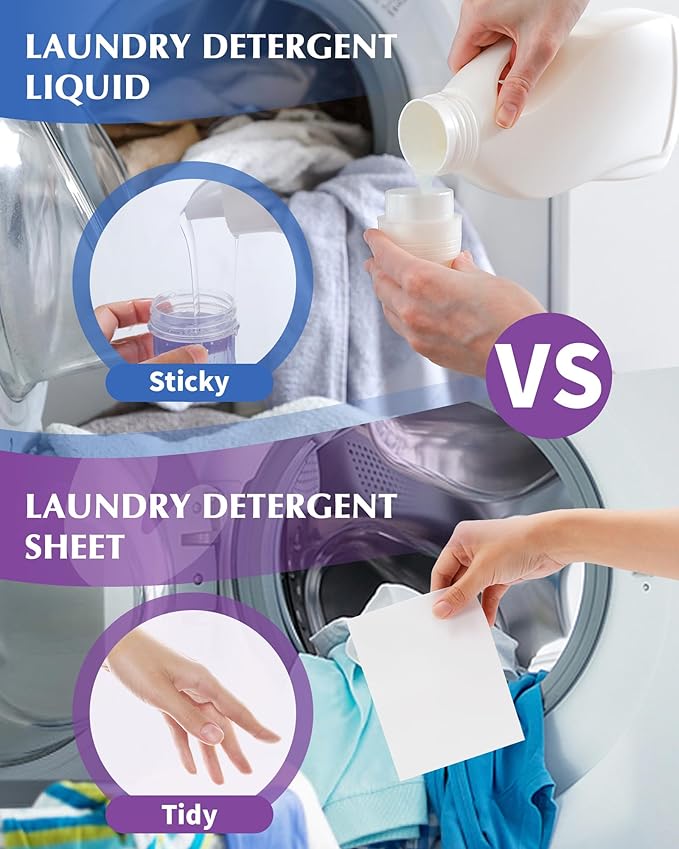 Laundry Detergent Sheets Lavender 240 Loads & Garbage Disposal Cleaner Tablets Mint 24 Pack