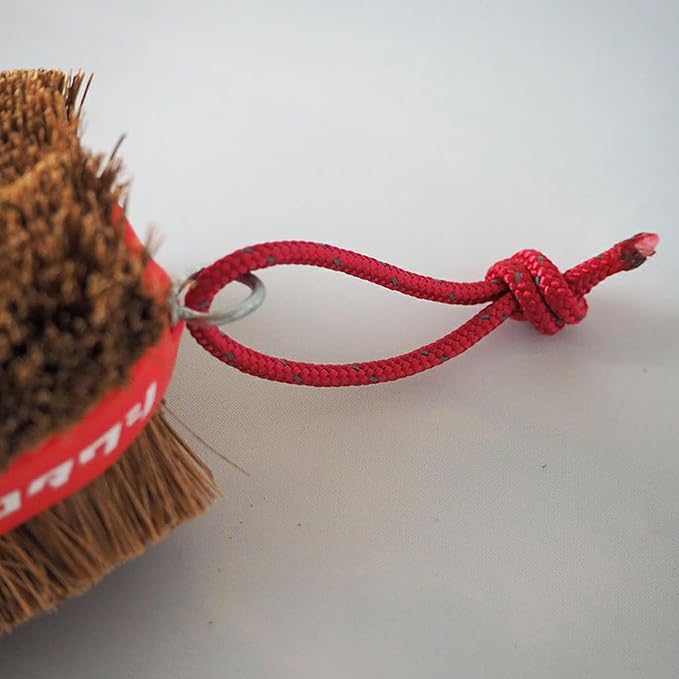 Natural Palm Tawashi OBI - Set of 2 - Red - Premium Coconut Fiber - Scrubber for Cleaning Kitchen, Bath, and Shoes - Made in Japan