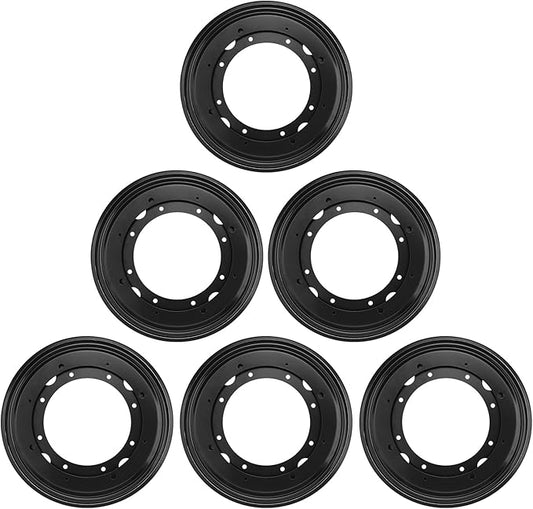 6 PCS 9 Inch Black Lazy Susan Turntable Bearing Plate, Lazy Susan Bearings Base, Lazy Susan Hardware, Easy Installation, Solid Metal Construction, for Home and Industrial, by GENHAKON