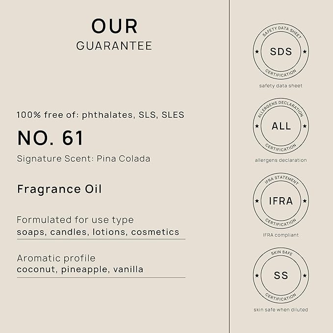 VINEVIDA [16oz] Pina Colada Fragrance Oil for Candle Making and Soap Making - Premium Candle Scents for Soy Candles