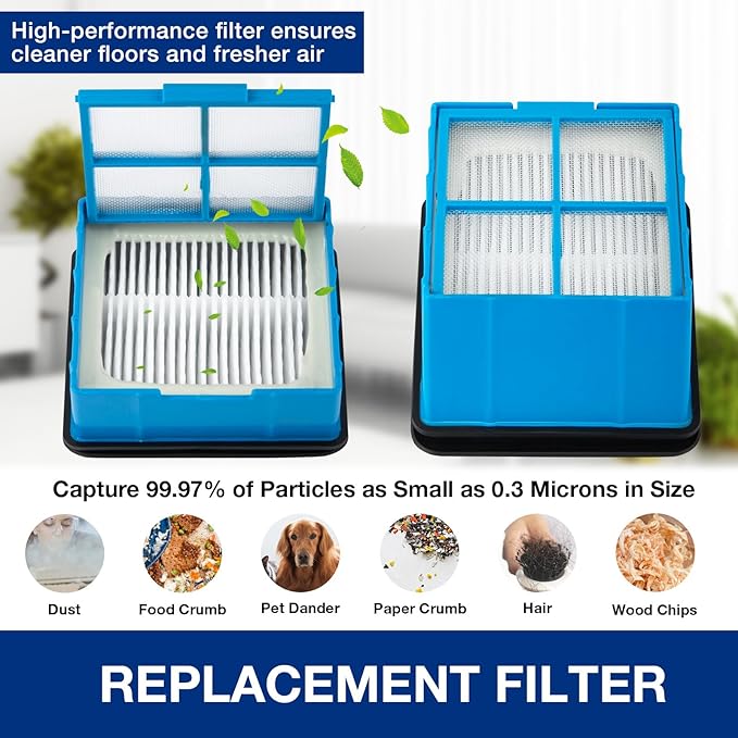 3882 Crosswave Omniforce Replacement Parts for BISSELL 3882/3883 / 3967F / 3970F CrossWave OmniForce/OmniFind Vacuum Cleaner, 2 Brush Roller, 2 HEPA Filters