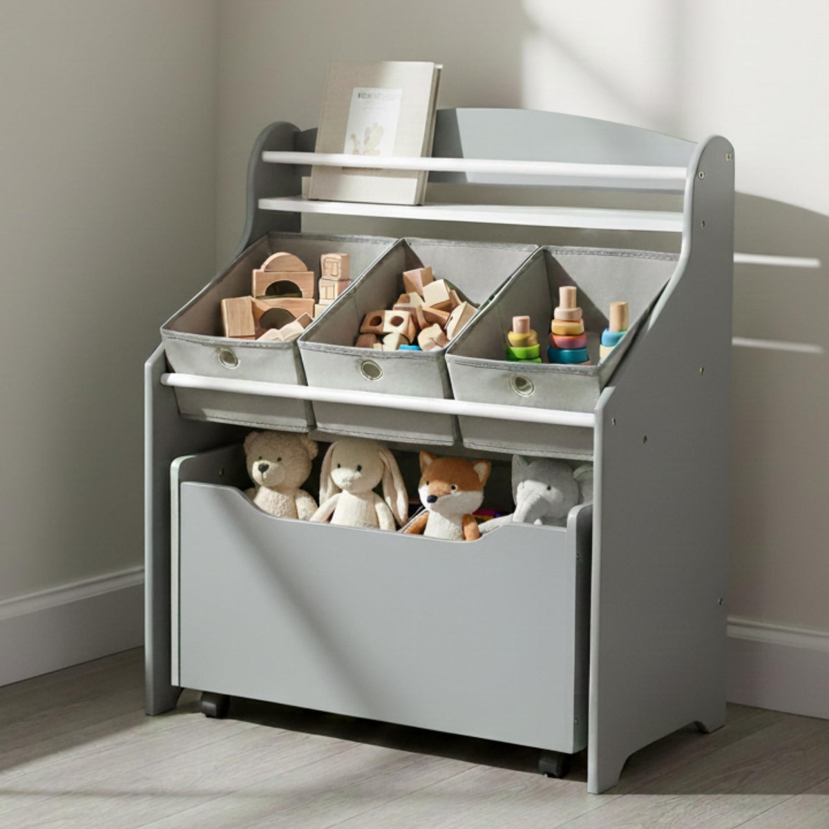 Humble Crew 3 in 1 Kids Bookshelf, Toy Organizer | Home Organization - Image 1