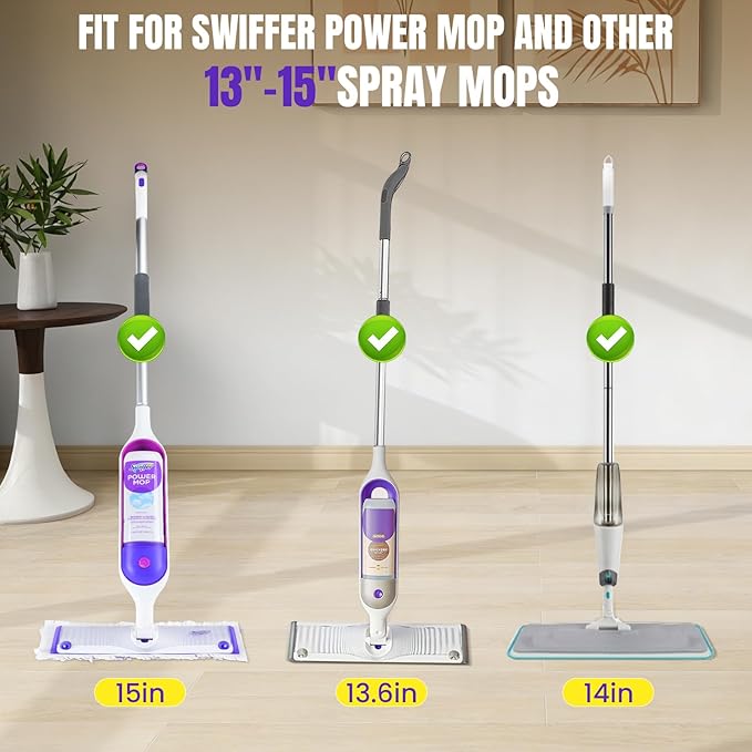 40pcs Power Mop Refills Pad, 5X Cleaning Multi-Surface Replacement for Swiffer Power Mop, Wet Pads Refill for Wood Floors & More, Compatible with Swiffer PowerMop Pads & Mopping Refills