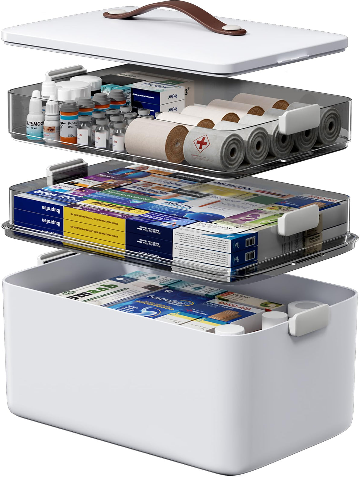 Medicine Cabinet Organizer Box for Medication Storage, 3-Tier - Image 1