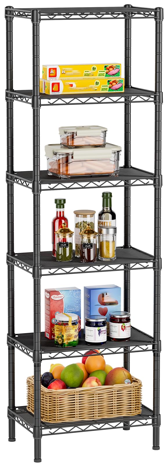 Golpart 6Tier Adjustable Storage Shelves Metal Wire Shelving - Image 1