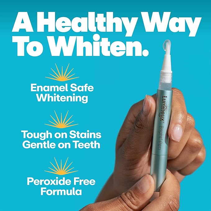 Lumineux 2-in-1 Whitening Pen (2 Pack) Enamel Safe and Clinically Proven to Whiten Without The Sensitivity - Removes Coffee, Tea, and Smoking Stains