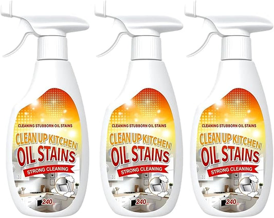 Heavy Duty Degreaser Spray, Multipurpose Foam Cleaner for Kitchen, Oven, Grill & Stovetop, Powerful Oil Stain Remover for Restaurants & Home Chefs, No-Rinse Non-Toxic Formula (3)