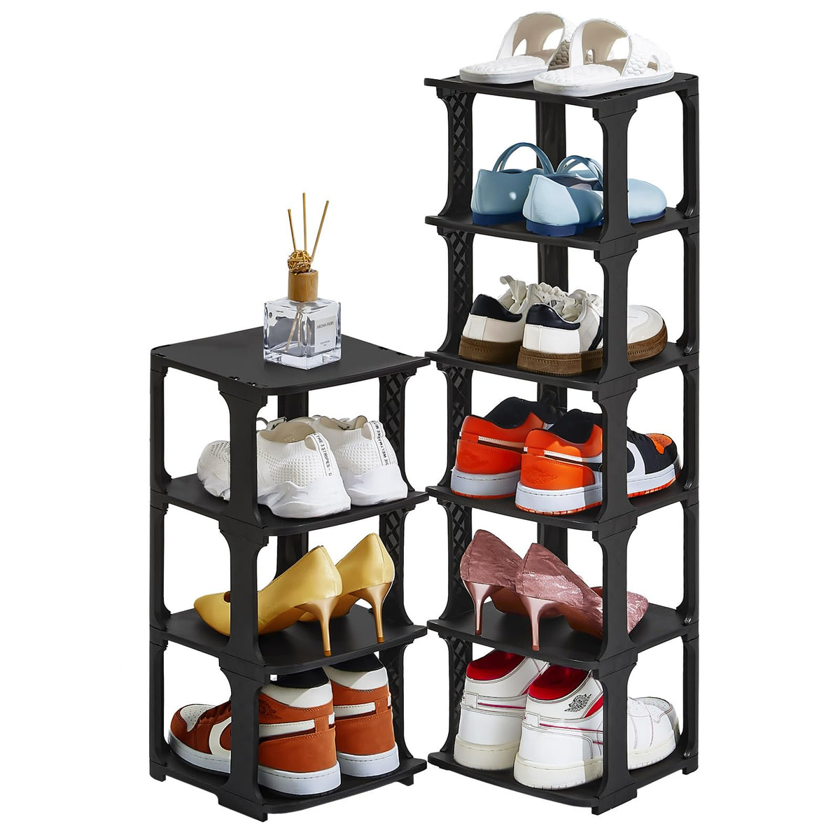 5 Tiers Vertical Shoe Rack, Narrow Free Standing Shoe - Image 1