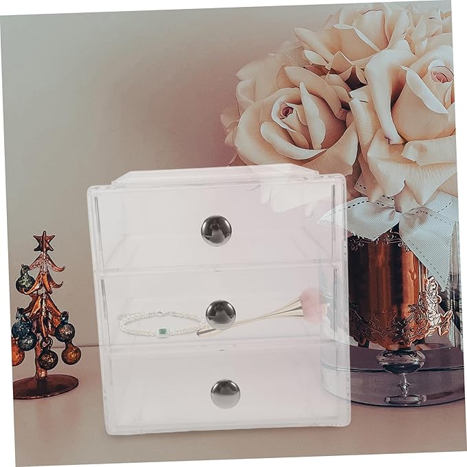 3-layer Organizer Box Acrylic Storage Case Makeup Cosmetic Organizer Desktop Storage Box Efficient Space-saving Solution