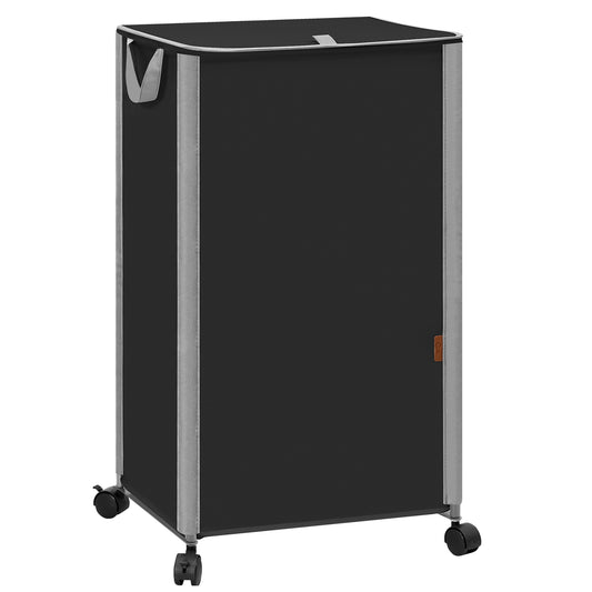 STORAGE MANIAC Rolling Laundry Hamper with Lid, 23.7 Gal - Image 1