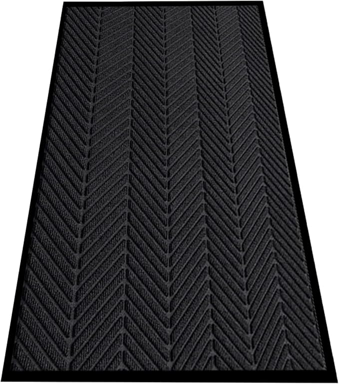 Front Door Mat,3'x4' Commercial Floor Mat Indoor Outdoor Entrance, Heavy Duty Welcome Mat, Rubber Backing Non Slip Doormat for Entryway, Large Entry Rug for Home Office Business Areas