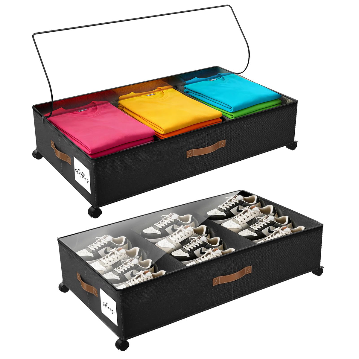 Under Bed Storage with Wheels, Rolling Under Bed Storage - Image 1