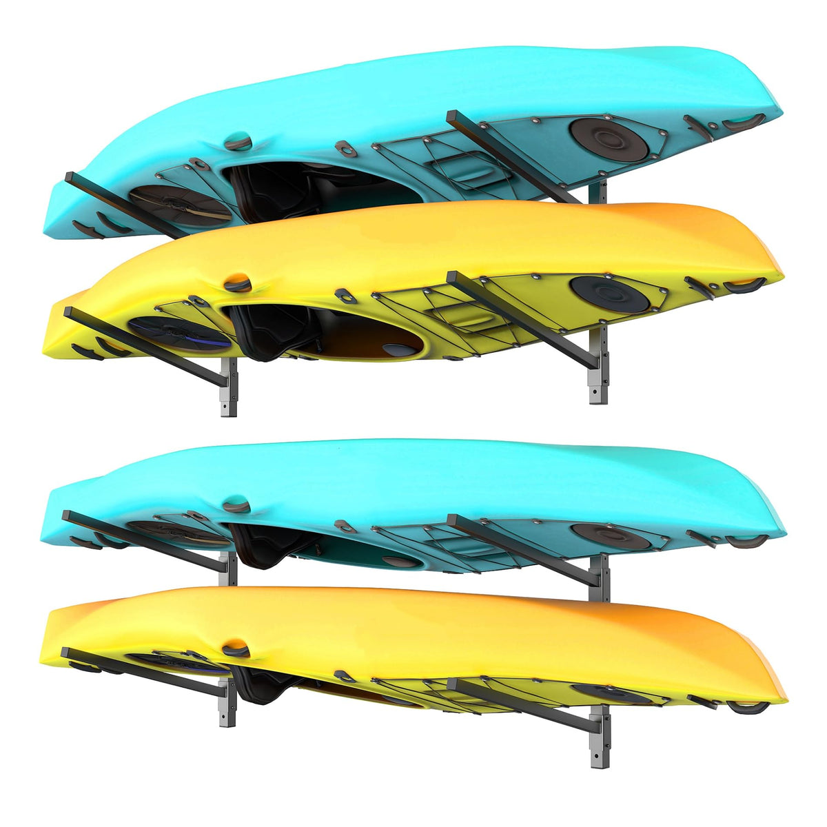 WALMANN Heavy Duty Wall Mounted Kayak Storage Rack | Home Organization - Image 1