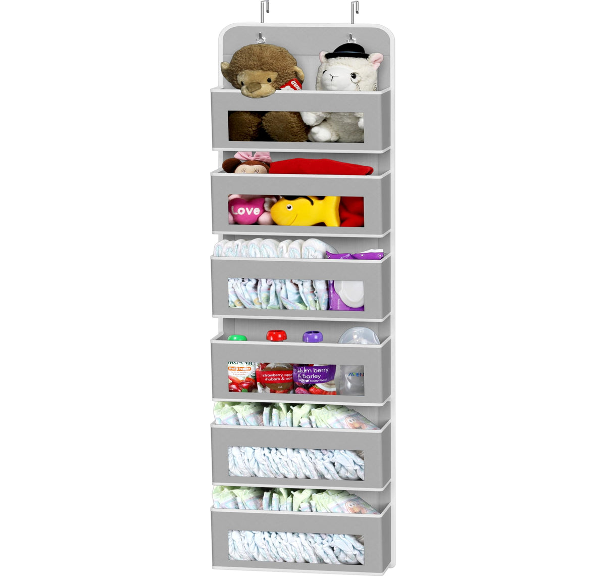 Simple Houseware 6 Clear Window Pocket Over Door Hanging - Image 1