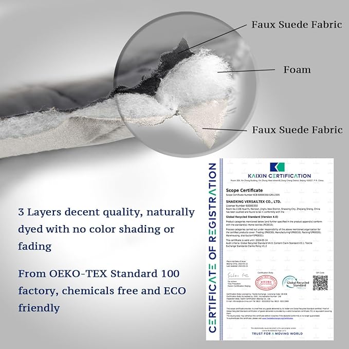 H.VERSAILTEX Reversible Sofa Cover for 3 Cushion Couch Water Resistant Couch Cover for Dogs Non Slip Furniture Protector Cover with Elastic Strap for Pet Cat(Sofa, Grey/Beige)