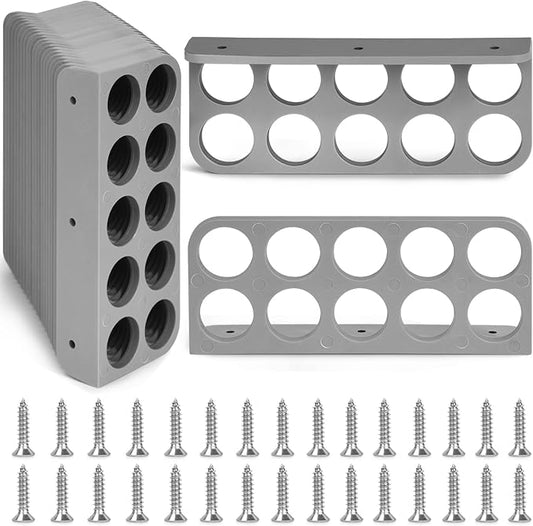 20Pack Cable Chase-Wire Bracket,Cable Support Wire Bracket Holder for NMB Electrical Cord Organized Management,Electrical Wire Dispenser with Screws,Labor Time Saving,1" with 10-Hole Design