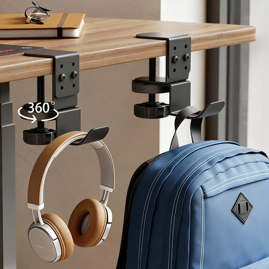 Heavy Duty Desk Hook Clamp(1 PCS), 360° Rotating Backpack - Image 1