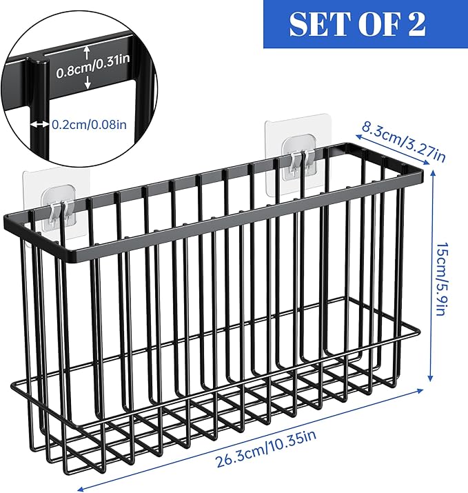 NiHome Cabinet Door Lid Organizer 2-Pack, Cabinet Organizers and Storage, Compact Design for Space Optimization-Over the Cabinet Door Organizer for Diverse Storage Solution