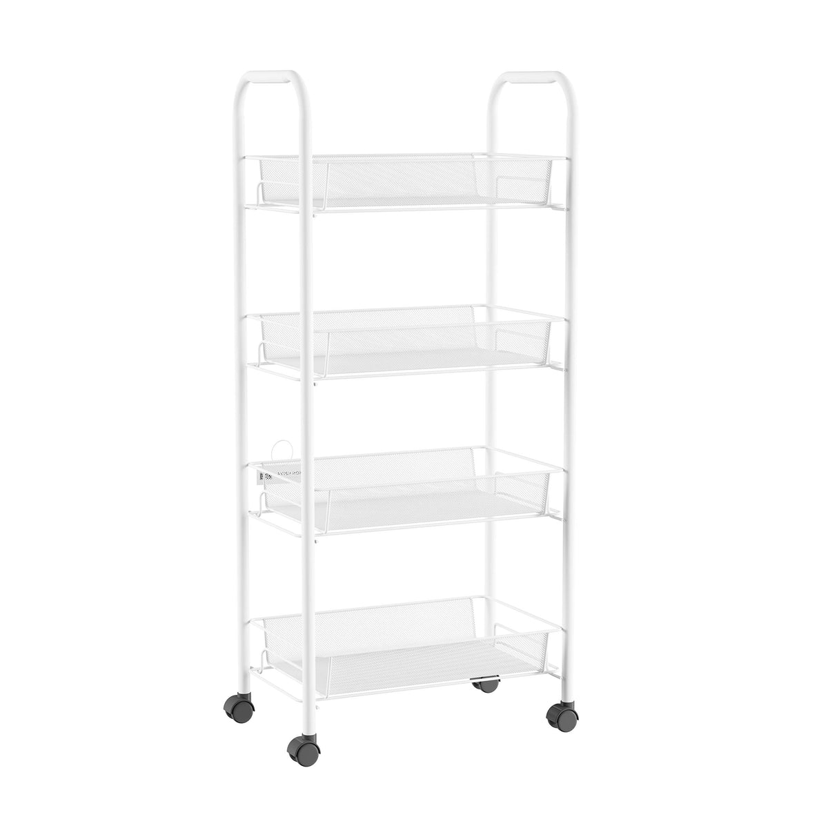 Lavish Home 4-Tiered Narrow Rolling Storage Shelves - Mobile - Image 1