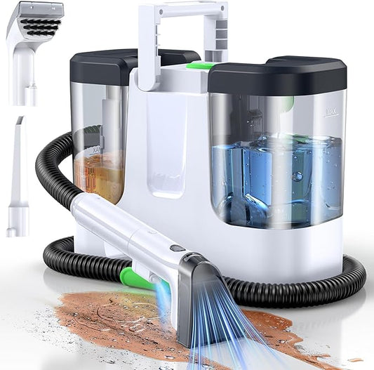 LABIGO Upholstery & Couch Cleaner Machine, 18Kpa Portable Carpet Cleaner Machine for Deep Cleaning, Spot Cleaner and Carpet Shampooer for Pet Messes, Rug, Furniture, Mattress, Sofa, Stairs & Car