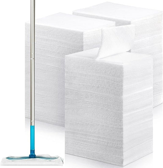 Hoolerry 300 Count Dry Sweeping Cloths Compatible with Swiffer Sweeper, Disposable Dry Mop Refills, Dusting Cloths Duster Refills Mop Pads for Hardwood Tile Vinyl Floor, 11.81 x 8.66 Inch