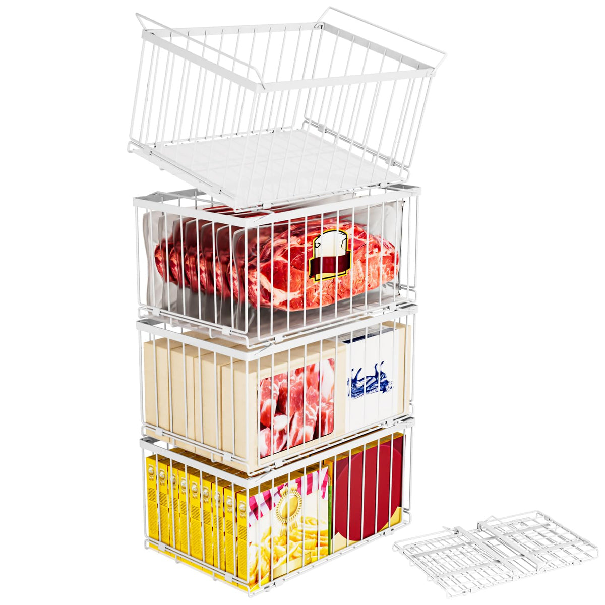 Large Freezer Organizer Bins for 5 to 9 Cu.Ft,Quick - Image 1