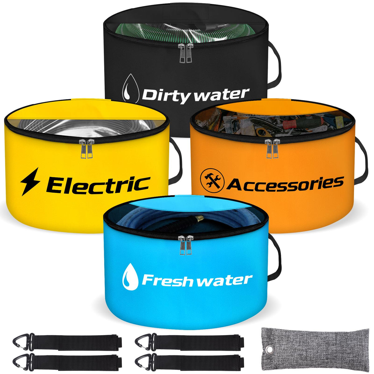 Rv Sewer Hose Storage, 4 Pack Waterproof Rv Storage - Image 1