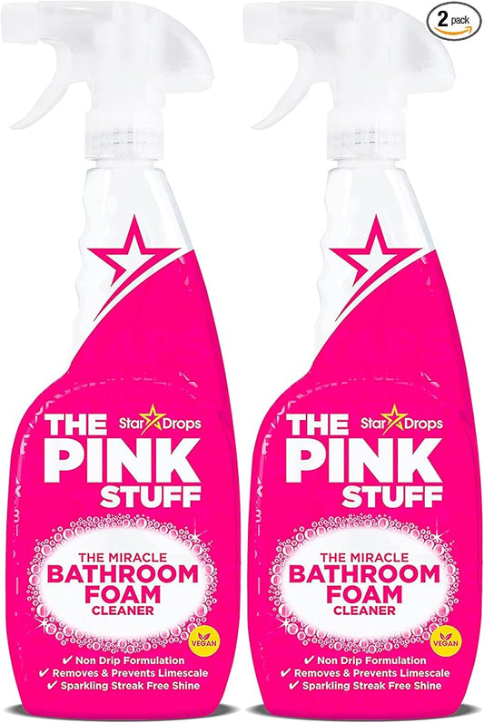 Stardrops - The Pink Stuff - The Miracle Bathroom Foam Cleaner 750ml 2-Pack Bundle