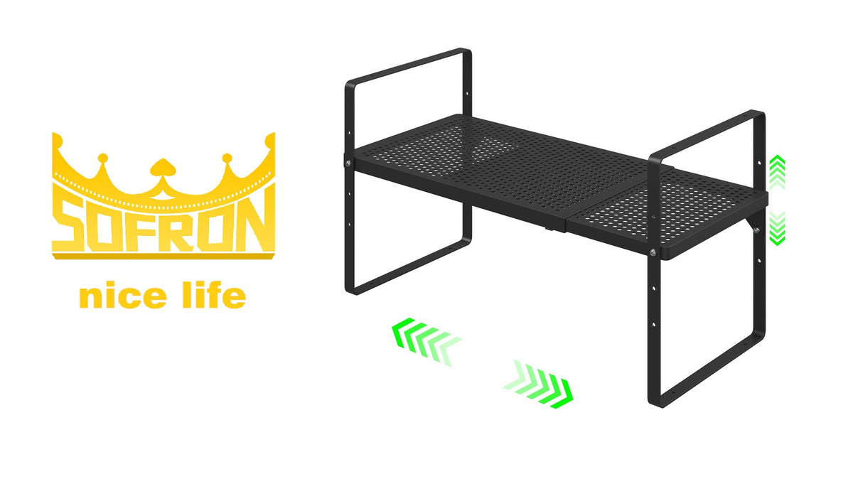 Expandable Storage Shelf, Stackable Organizer Rack, - Image 8