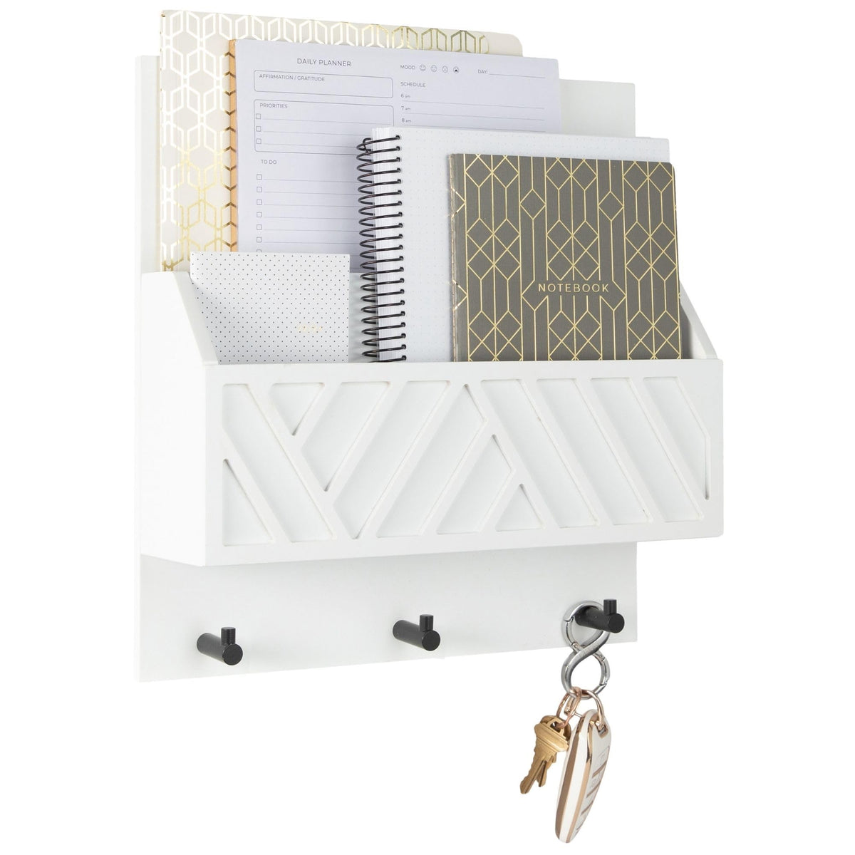 BLU MONACO | Wall Mount Key Holder with Mail Organizer | - Image 1