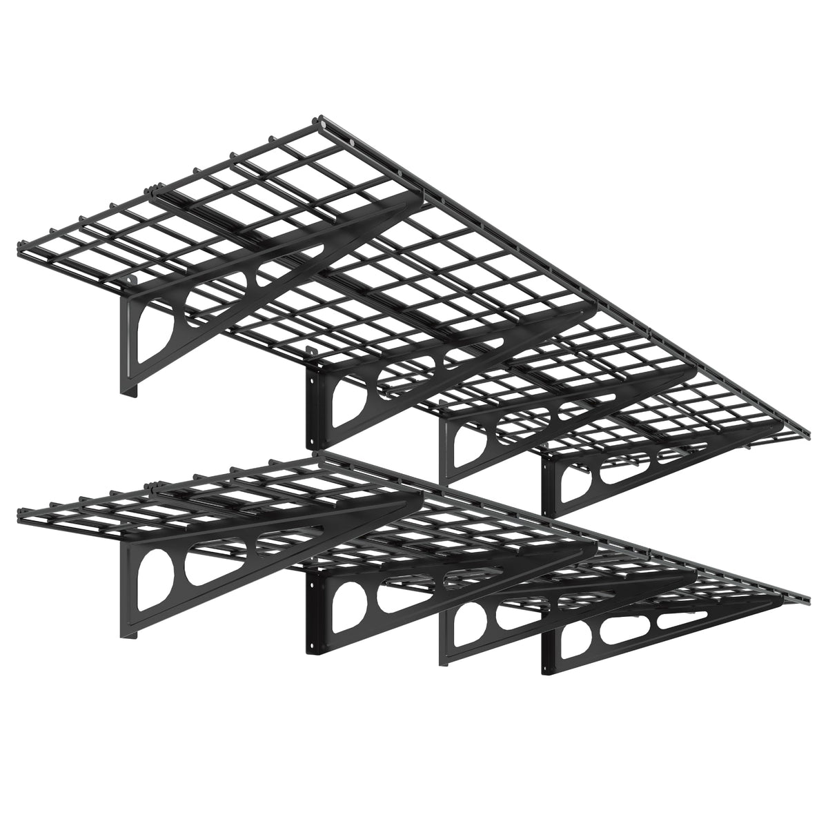 FLEXIMOUNTS 2-Pack 2x6ft Garage Shelving 24-inch-by-72-inch Heavy - Image 1