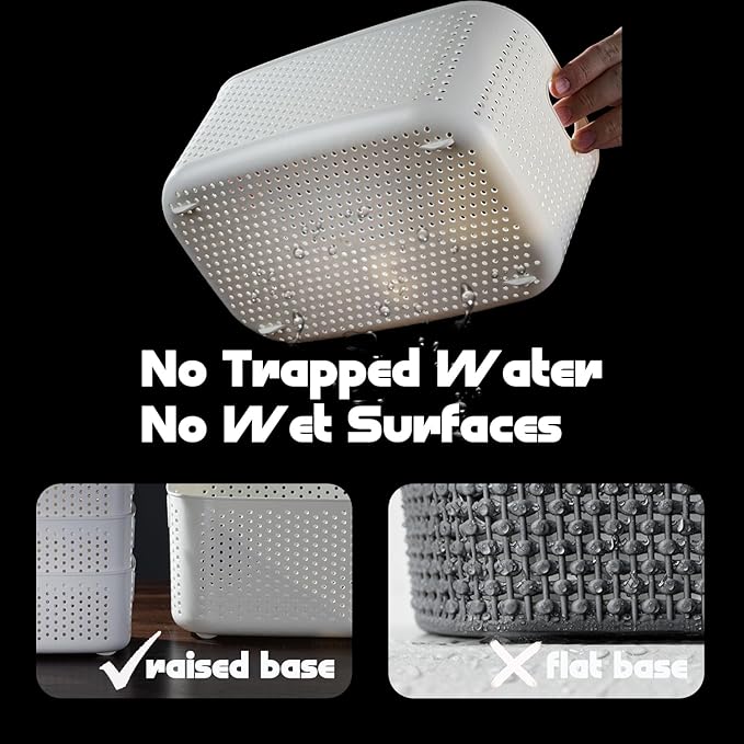 LivLab Mker Food Storage Container Sets BPA-Free plastic Stackable strainers colander for Kitchen Pantry Organization,fruit,vegetable