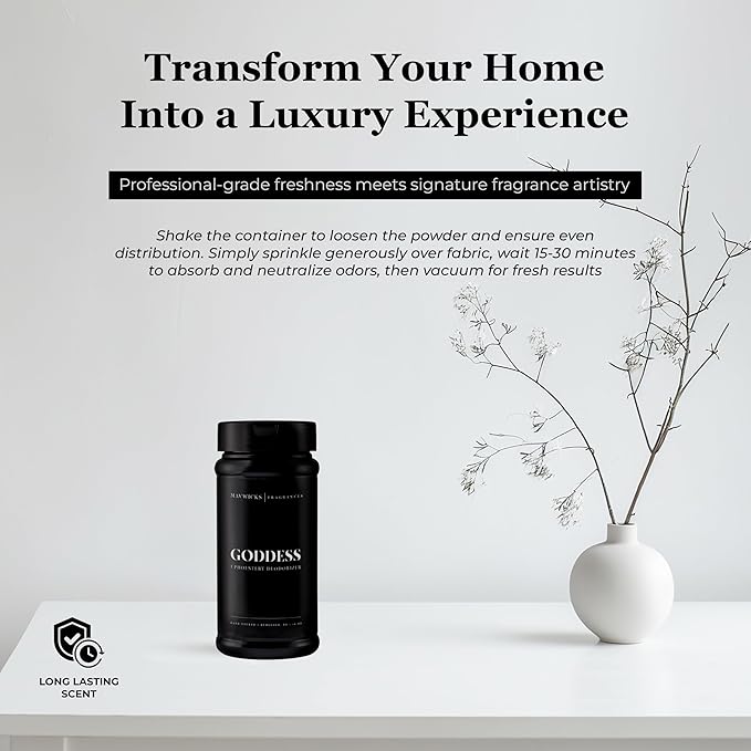 Fragrances - Upholstery Deodorizer (Goddess) 16 Oz - Rug, Couch & Carpet Deodorizer - Vacuuming Powder, Pet Safe Carpet Freshener Powder - Odor Eliminator for Home